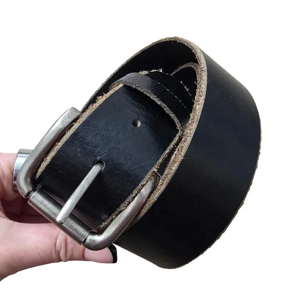Bill Adler Dark Brown Leather Belt sz 36 R-29040 Minimalist Casual Basic Work
